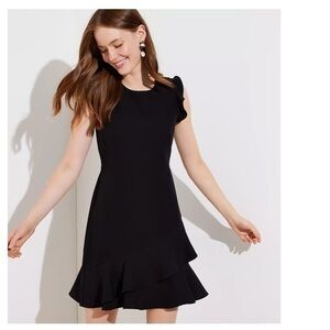 Loft Wraparound Flounce Flare Dress